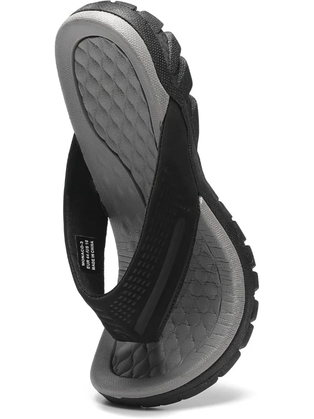 Men's Black&Grey Flip-flops Thongs Sandals Durable Comfort Slippers For Casual